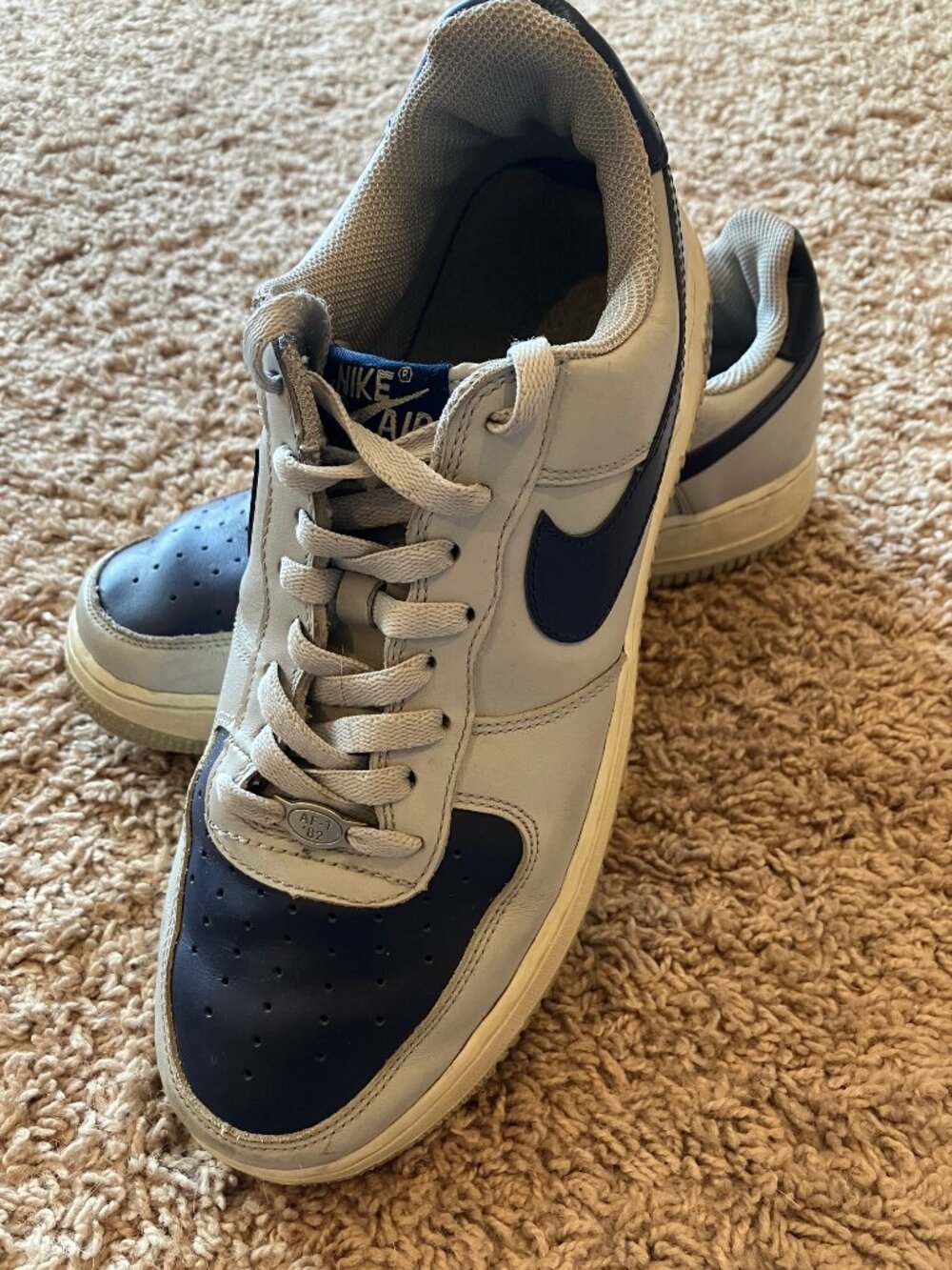 Vintage Nike Air Force 1 Low Neutral Grey/Midnight Navy-White Mens 9 306353-042